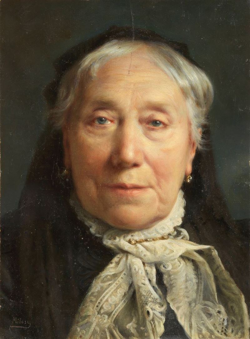 Alessandro Milesi - Ritratto di Nobildonna