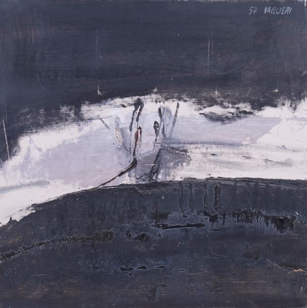 Tino Vaglieri : Studio  (1957)  - Olio su tela - Asta PARADE V - Arte Contemporanea - Casa d'aste Farsettiarte