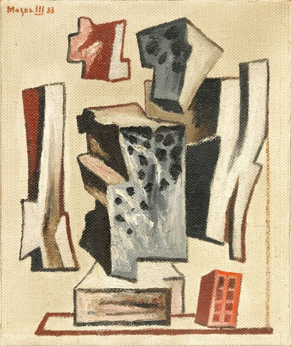 Alberto Magnelli : Pierres n. 8  Bis  (1933)  - Olio su tela - Auction Modern Art - II - Casa d'aste Farsettiarte