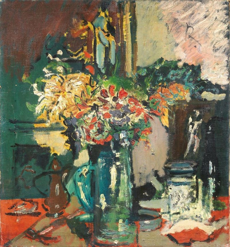 Filippo De Pisis - Fiori nello Studio