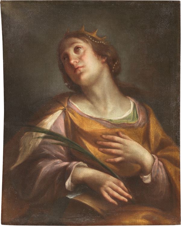 Bartolomeo Gennari : Santa Caterina d'Alessandria  - Olio su tela - Asta Importanti Sculture e Dipinti Antichi - I - Casa d'aste Farsettiarte