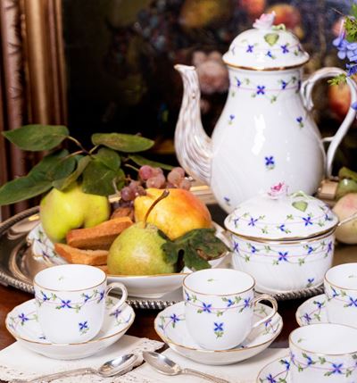 Servizio da Caffè in Porcellana Herend Blue Garland