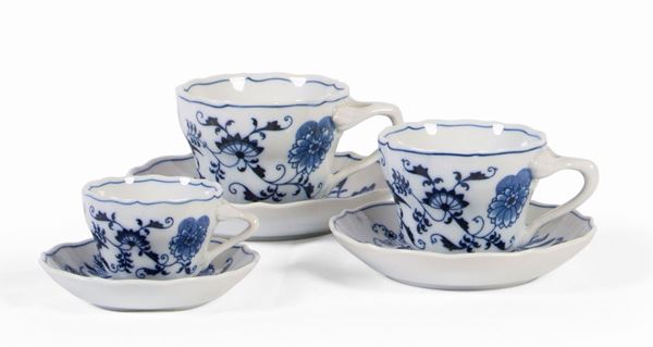 Servizio da colazione, tè e caffè in porcellana Blue Danube China Company  - Auction The Art of the Table - Casa d'aste Farsettiarte