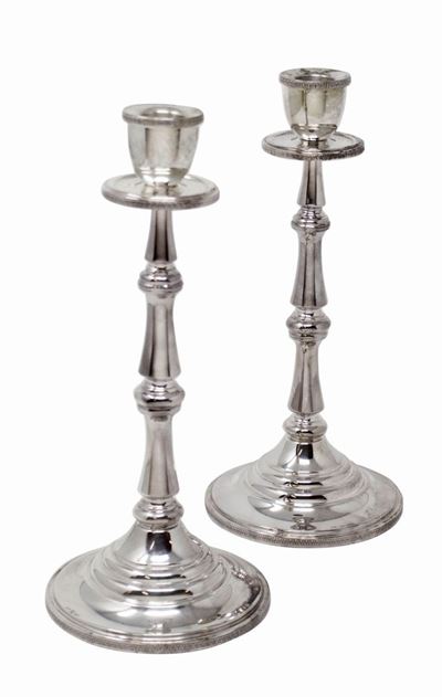 Coppia di Candelieri in Argento