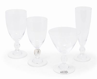 Servizio di Calici in Cristallo Incolore Lalique Frejus