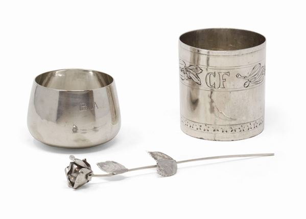 Brandimarte tre oggetti in argento  - Asta L'Arte della Tavola - Casa d'aste Farsettiarte