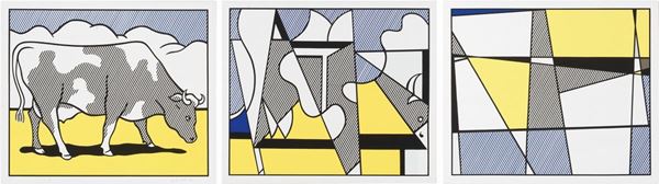 Roy Lichtenstein - Cow Going Abstract