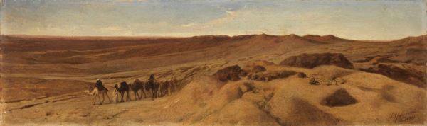 Stefano Ussi - Carovana nel deserto