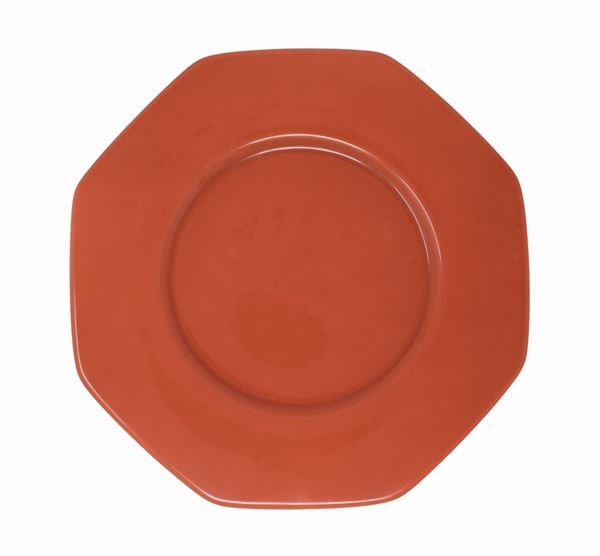C.E. (Ceramica d'Este) quattordici sottopiatti in ceramica dipinta corallo  - Auction The Art of the Table - Casa d'aste Farsettiarte