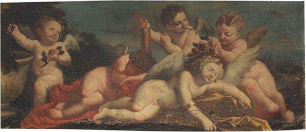 Marcantonio Franceschini (bottega di) - Corteggio di amorini