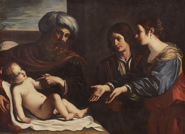 Bottega di Giovanni Francesco Barbieri, detto il Guercino - Eliseo resuscita il figlio della sunamita