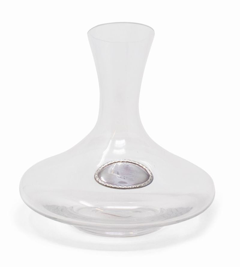 Decanter e Portasalatini in Cristallo e Argento