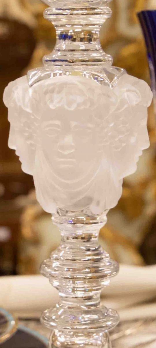 Baccarat importante serie di quattro candelieri in cristallo