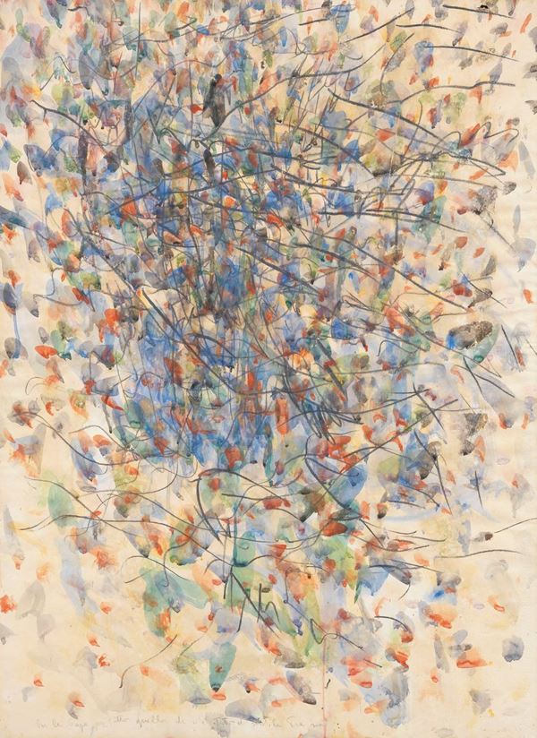 Tancredi : Senza titolo  (1956)  - Carboncino e acquerello su carta - Asta Arte Moderna e Contemporanea - I - Casa d'aste Farsettiarte