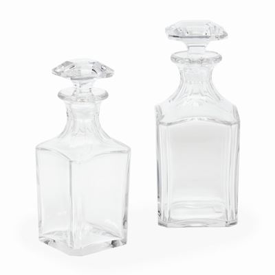 Baccarat Due Bottiglie da Liquore Perfection in Cristallo Trasparente