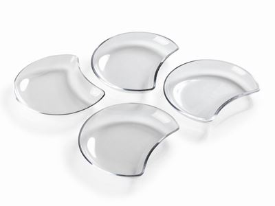 Lalique Dodici Piattini a Mezzaluna in Cristallo Incolore