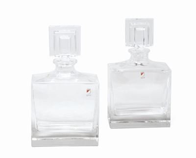Colle Coppia di Bottiglie da Liquore in Cristallo