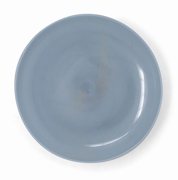 Archimede Seguso ciotola in vetro soffiato grigio