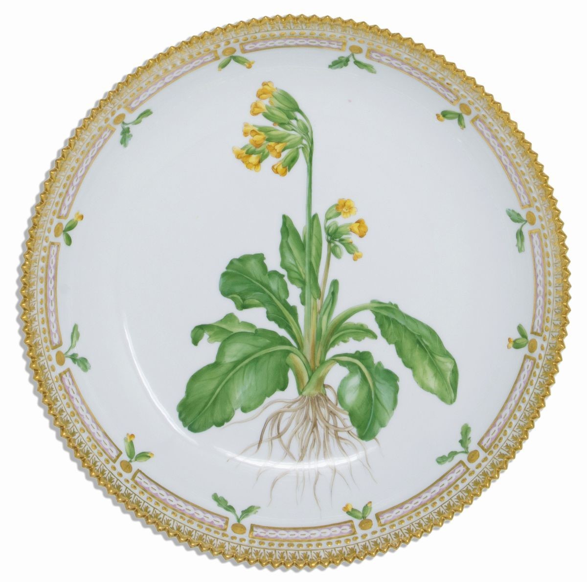 Eccezionale Servizio da Tavola in Porcellana Policroma e Dorata Royal Copenhagen «flora Danica», ...