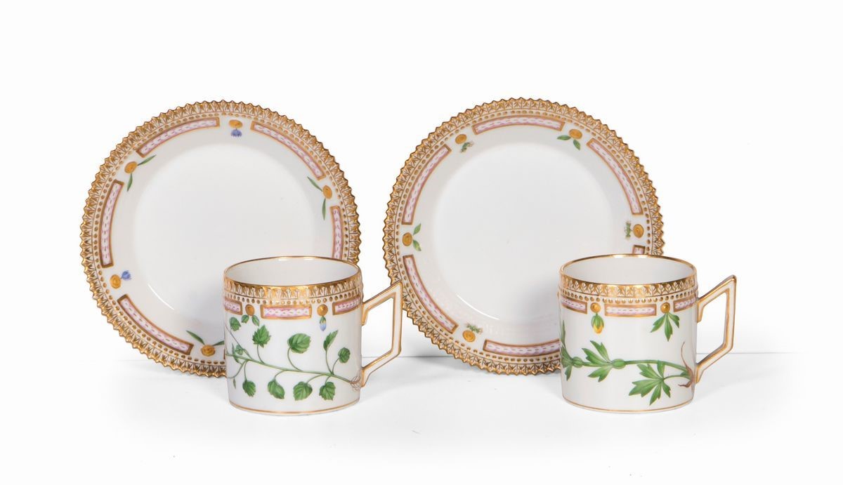 Prestigioso Servizio da Tavola in Porcellana Royal Copenhagen «flora Danica», Prima Metà del XX S...