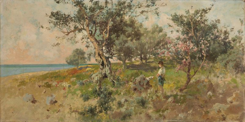 Vincenzo Irolli - Pastorello in Riva al Mare