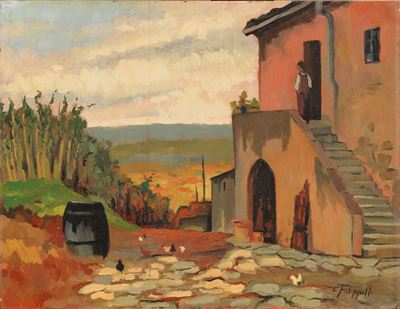 Paesaggio di Campagna con Casolare