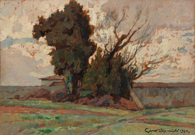 Gino Romiti - Paesaggio con Alberi