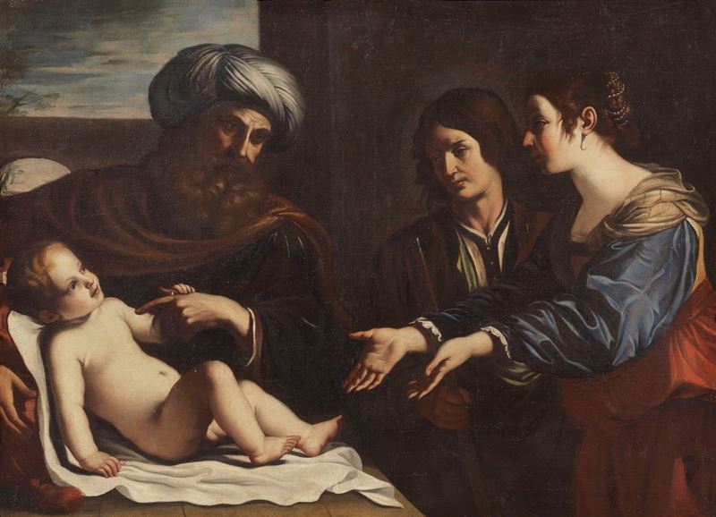 Bottega di Giovanni Francesco Barbieri, Detto il Guercino - Eliseo Resuscita il Figlio della Suna...