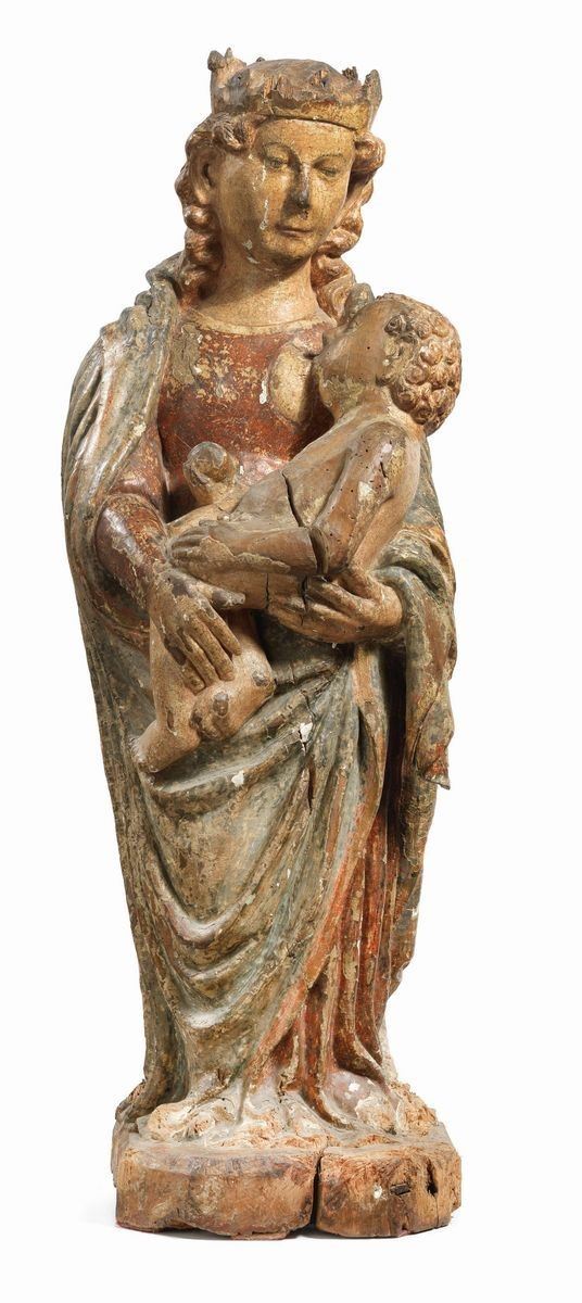 Scuola Francese Fine del XVI Secolo - Madonna Col Bambino