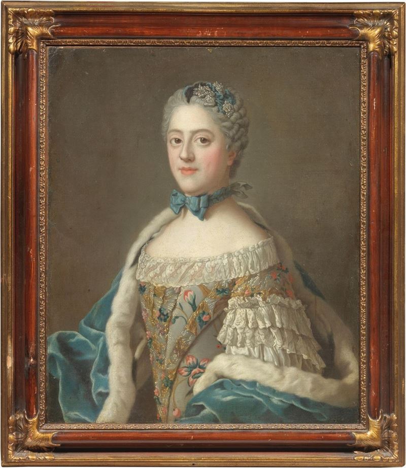 Scuola Francese del XVIII Secolo - Ritratto di Gentildonna