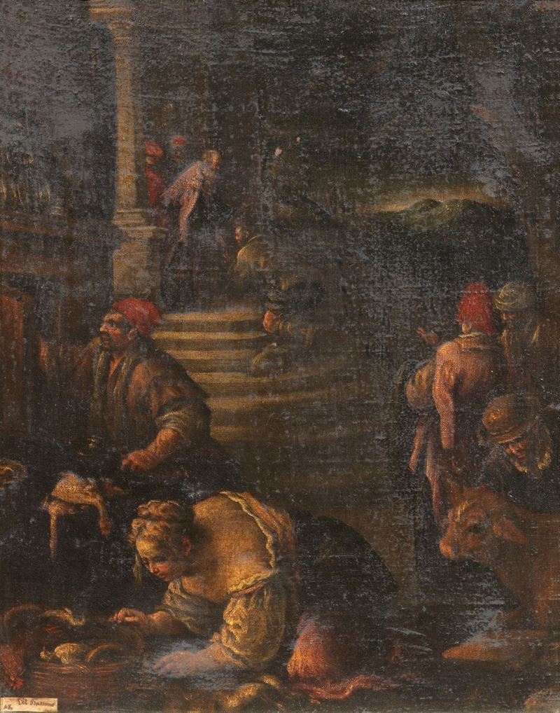 Francesco Giambattista da Ponte, Detto Bassano il Giovane (attr. A) - Il Ritorno del Figliol Prod...
