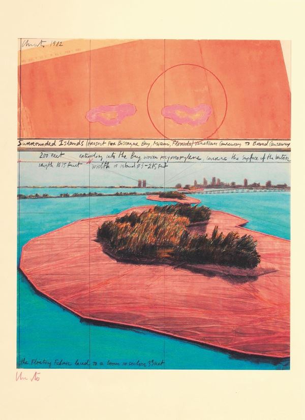 Christo Javacheff Christo - Surrounded Islands, Project for Biscayne Bay, Miami, Florida