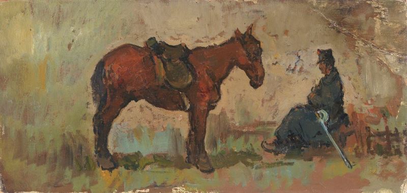 Giovanni Bartolena - Uomo e Cavallo