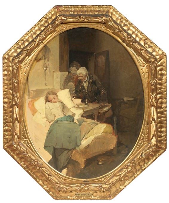 Domenico Induno - Il Bambino Malato
