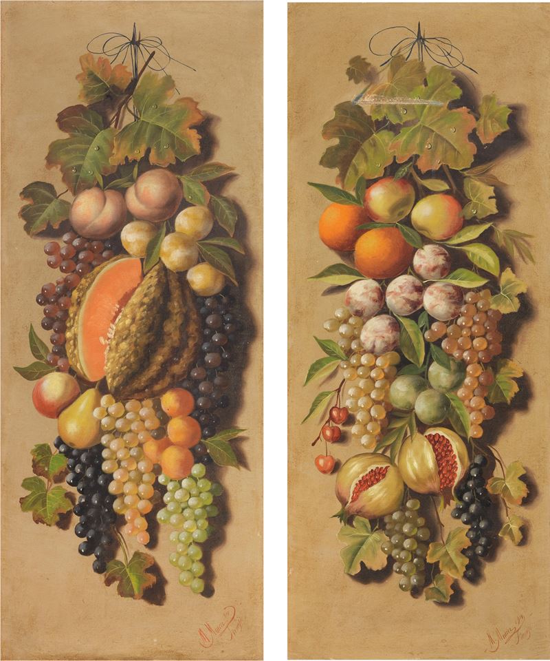 Michelangelo Meucci - Coppia di «nature Morte»