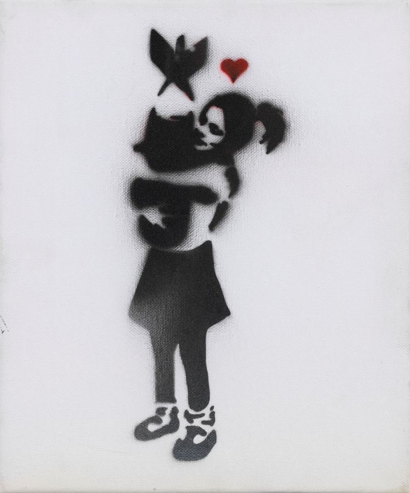 Banksy - Hugger Bomb (dismal Canvas)