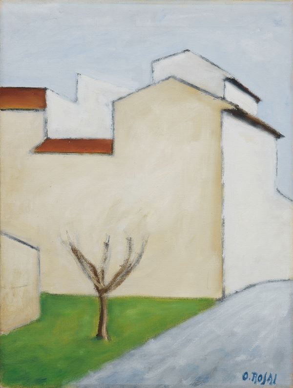 Ottone Rosai : Paesaggio  (1955 ca.)  - Olio su tela - Auction Modern Art - II - Casa d'aste Farsettiarte