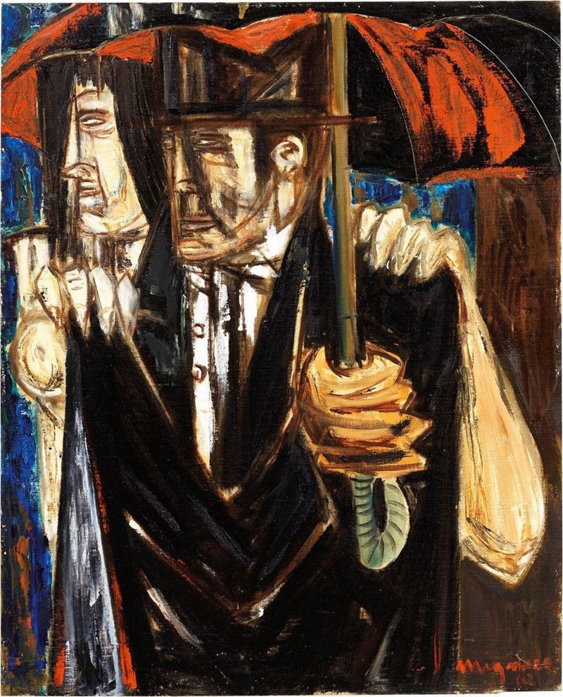 Giuseppe Migneco - Gentiluomo Sotto L'ombrello