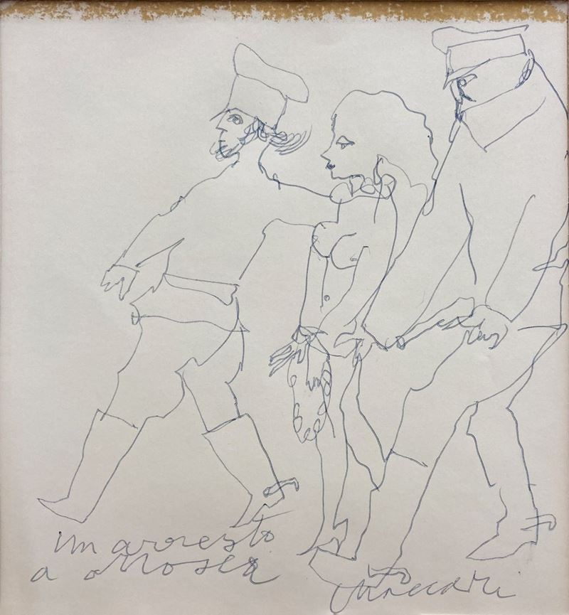 Mino Maccari - Un Arresto a Mosca