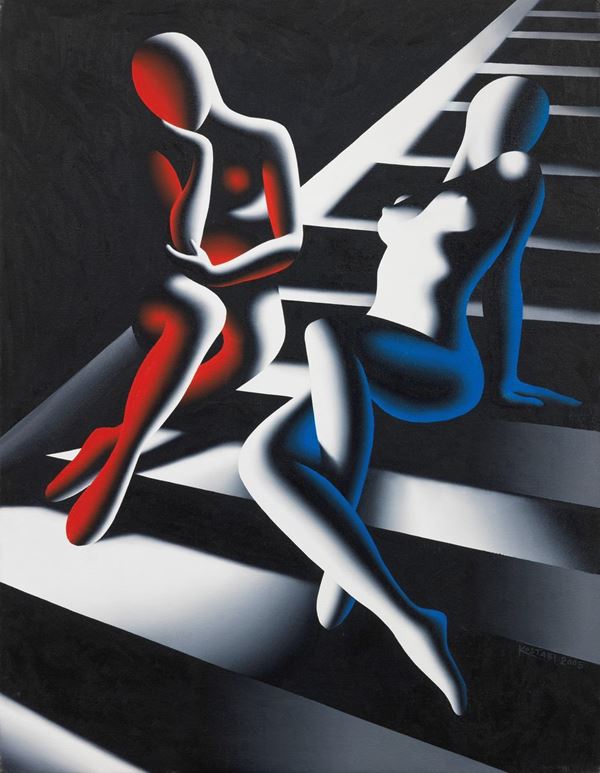 Mark Kostabi : Senza titolo  (2005)  - Olio su tela - Auction Modern and Contemporary Art - I - Casa d'aste Farsettiarte