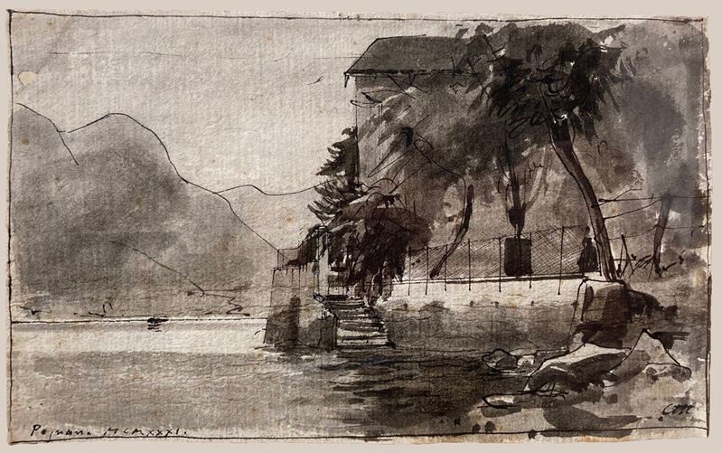 Pietro Annigoni - Paesaggio di Pognana