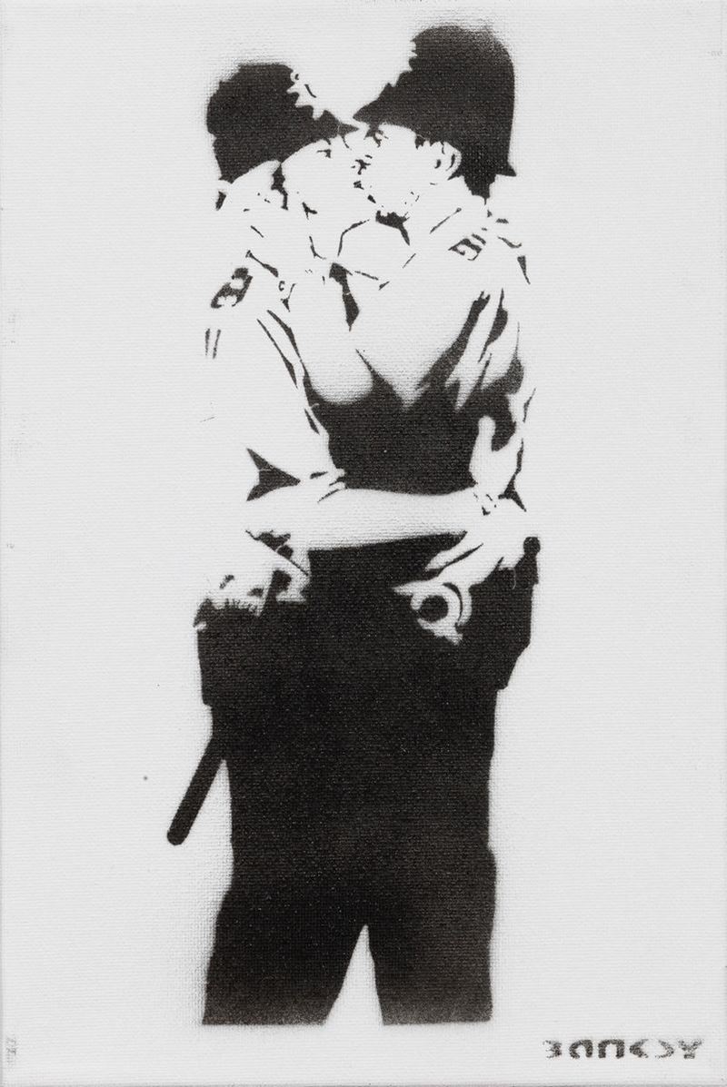 Banksy - Kiss Cops