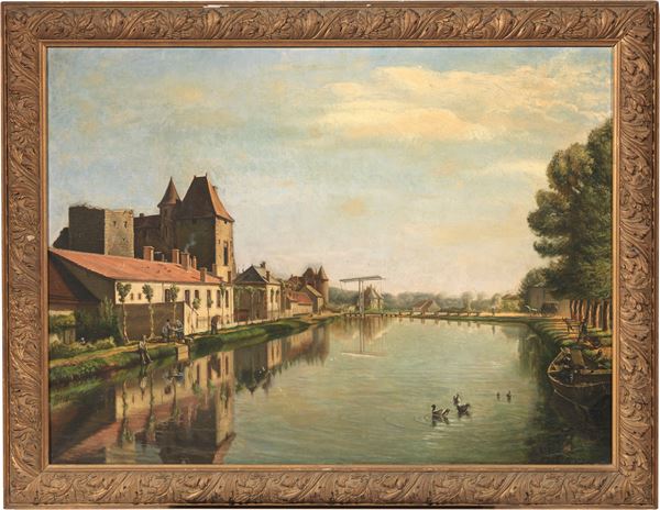 Ignoto francese fine del XIX secolo - Paesaggio della Loira