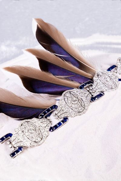 Importante Bracciale in Platino e Diamanti