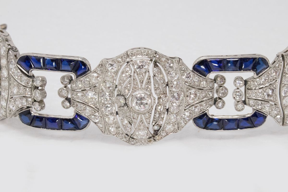 Importante Bracciale in Platino e Diamanti