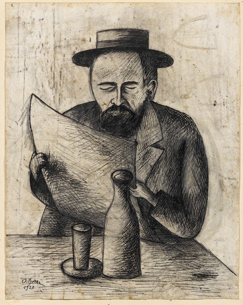 Ottone Rosai - Lettore di Giornale