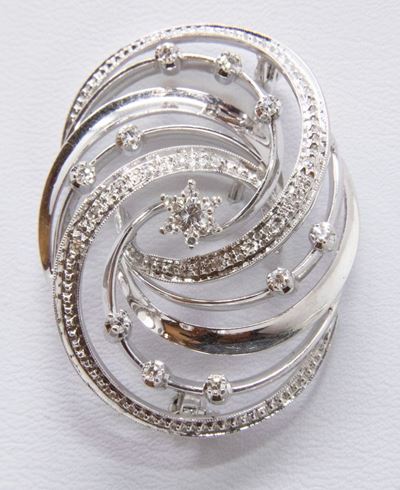 Spilla in Oro Bianco e Brillanti