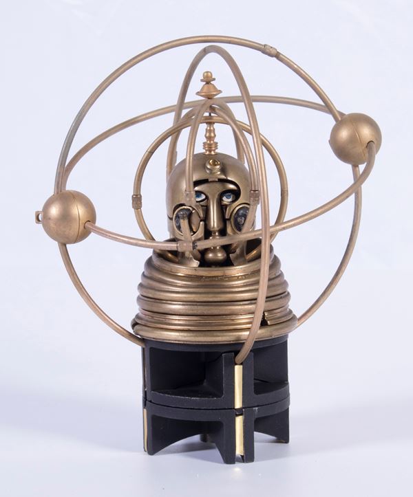 Miguel Berrocal : Astronaute (Hommage á Jules Verne)  (1979-80)  - Scultura in bronzo e argento, multiplo, es. 79/1000 - Auction Paintings, Drawings, Sculptures and Multiples - Casa d'aste Farsettiarte