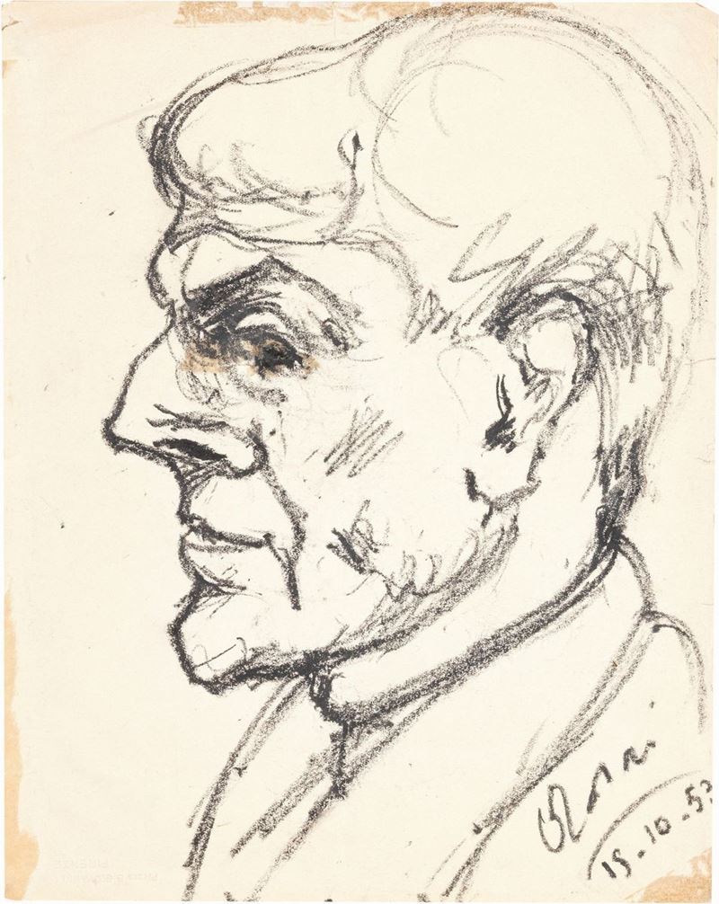 Ottone Rosai - Ritratto di Uomo di Profilo