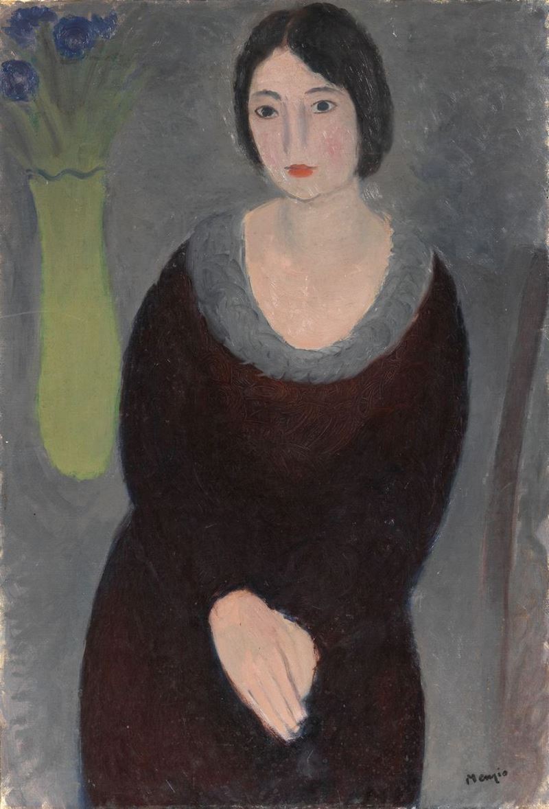 Francesco Menzio - Ragazza con Vaso di Fiori